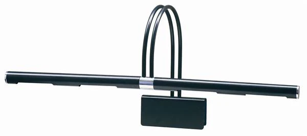 22" House of Troy Black Slim-Line Grand Piano Lamp with Chrome Accents GPXL 627