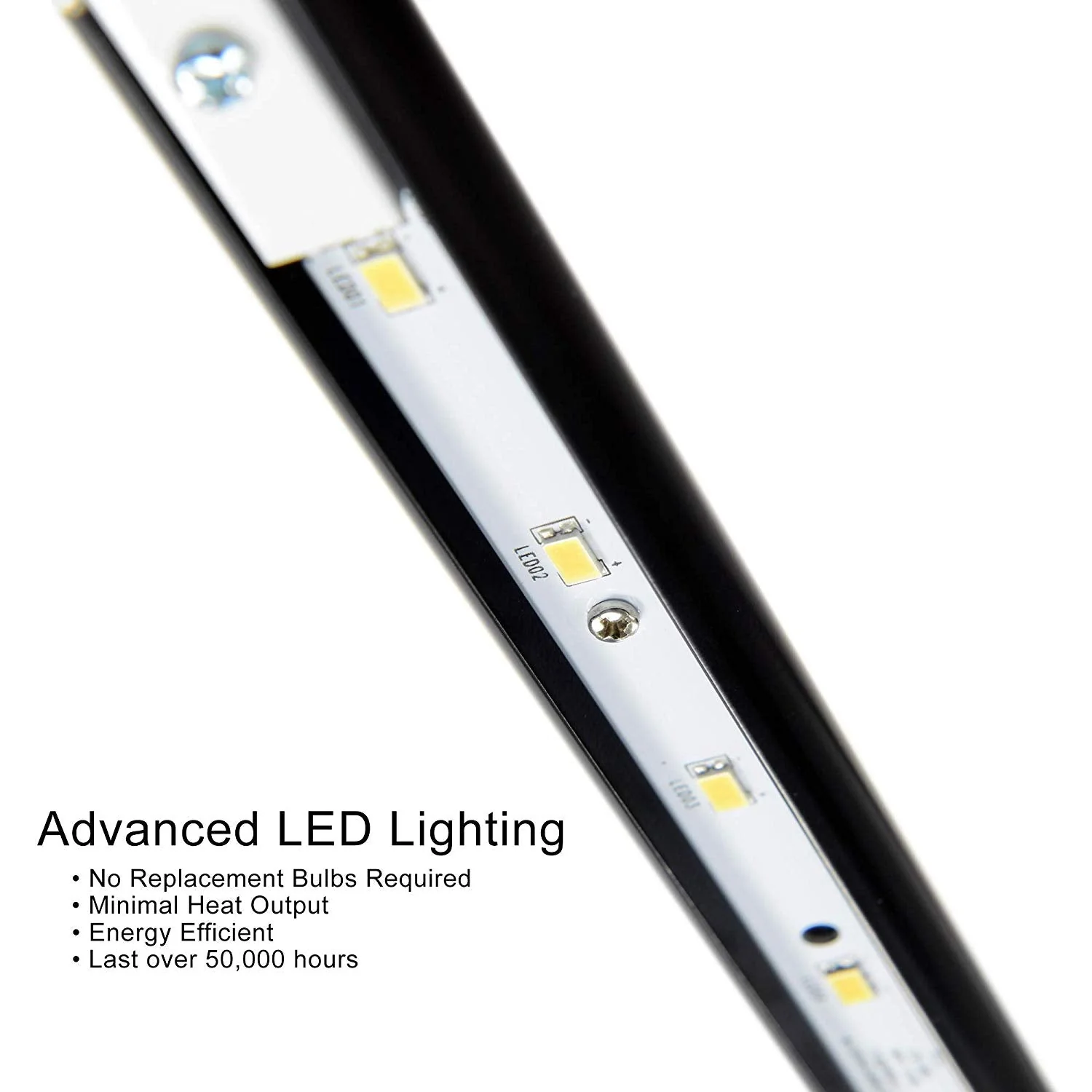 22" LED Grand Piano Lamp - Black with Brass Accents GPLED22 - Image 5