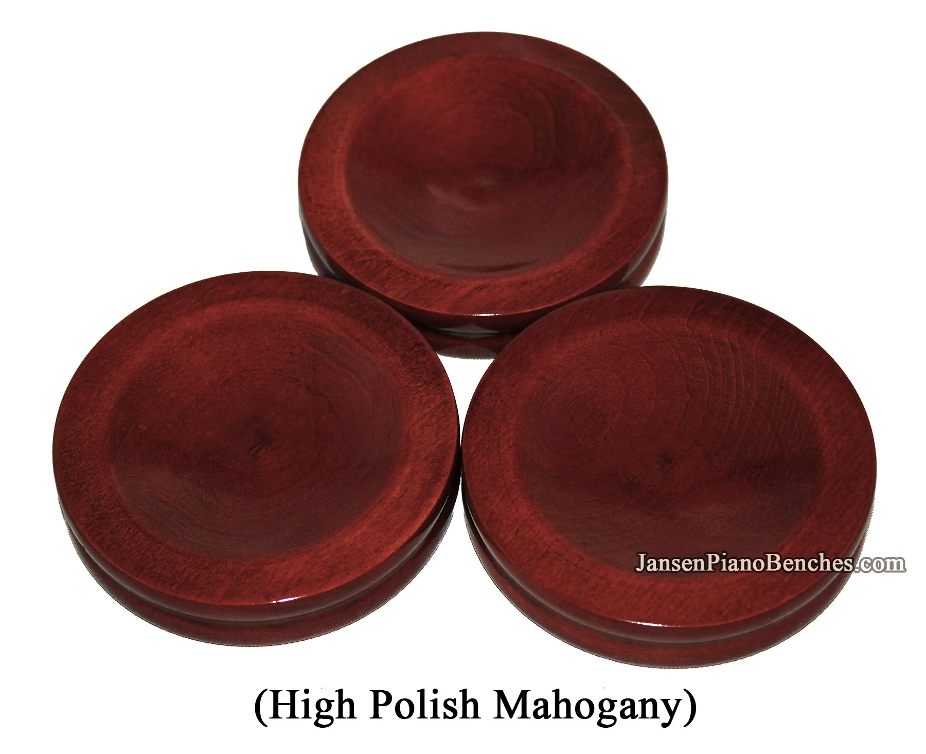 4" Jansen High Polish Piano Caster Cups - Image 8