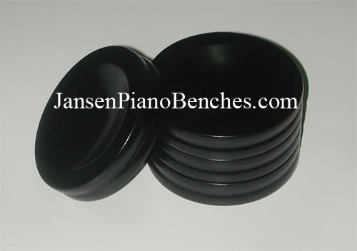 4" Jansen Satin Piano Caster Cups - Image 10