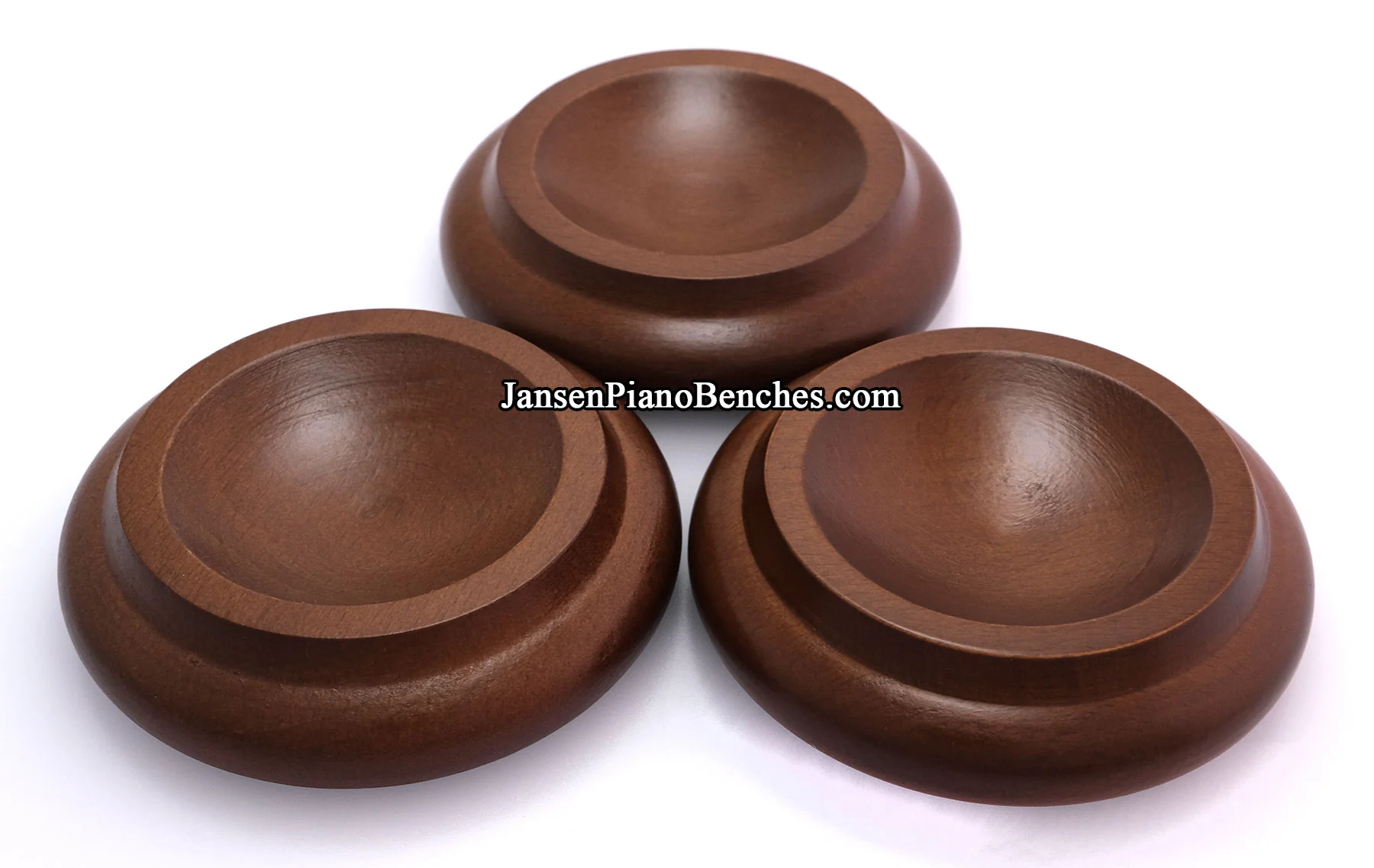3 1/2" Royal Wood Piano Caster Cups - Image 6