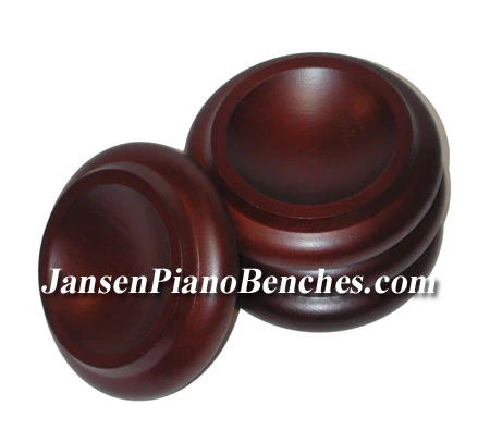 3 1/2" Royal Wood Piano Caster Cups - Image 9