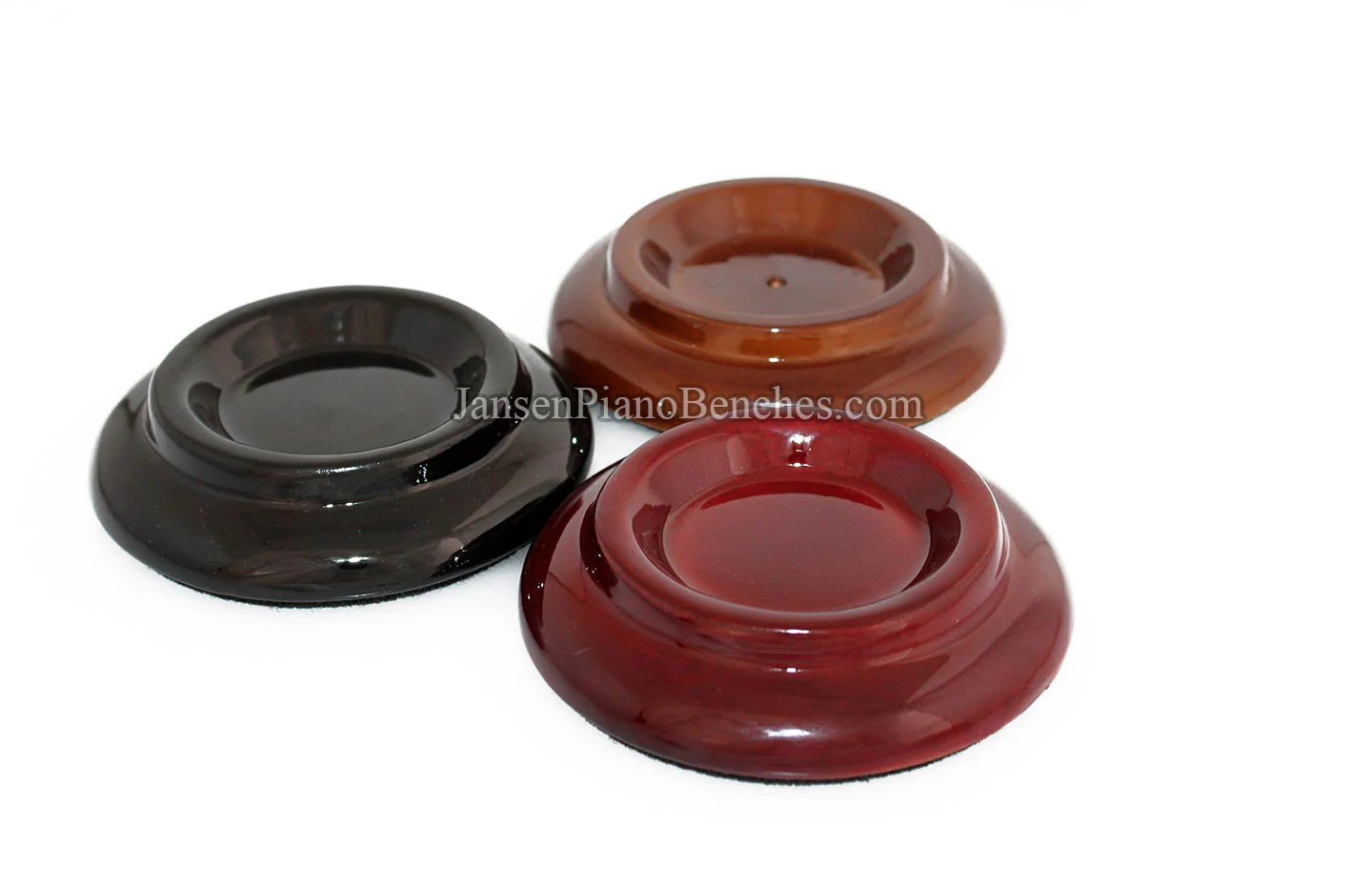 3 1/2" Hardwood Piano Caster Cups - Satin or High Gloss - Image 10