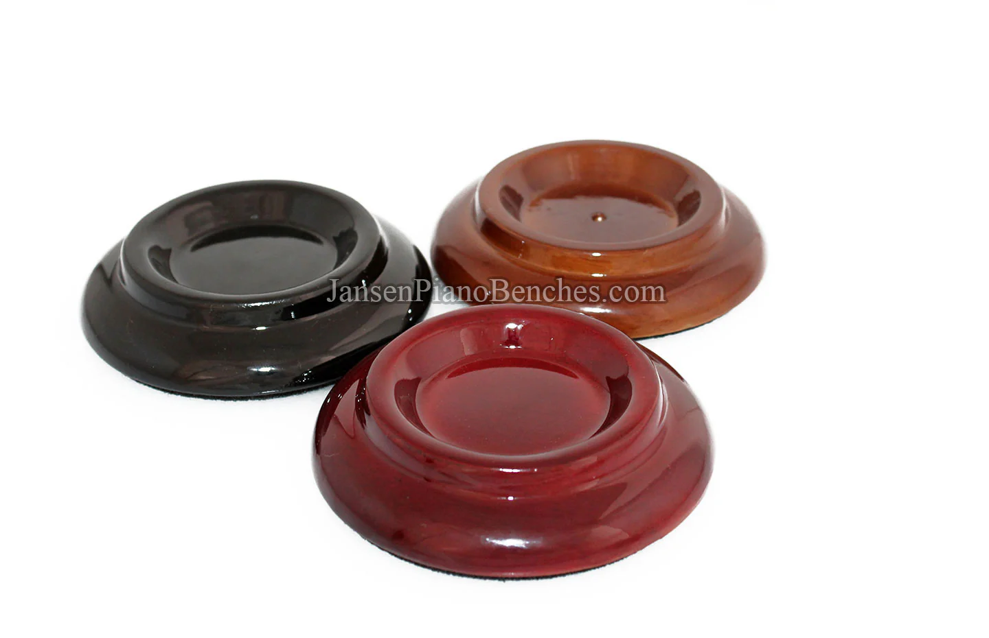 3 1/2" Hardwood Piano Caster Cups - Satin or High Gloss - Image 11