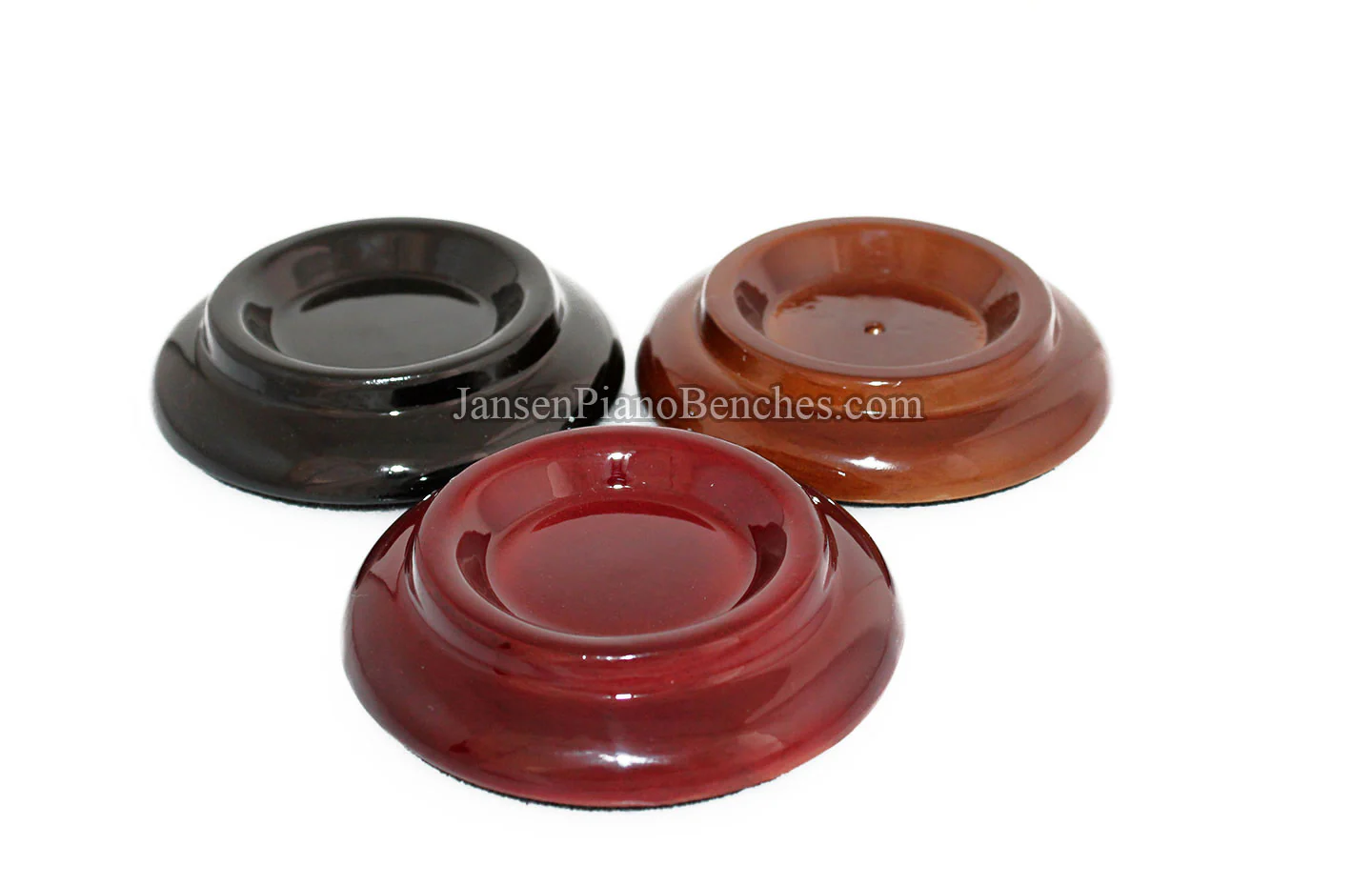 3 1/2" Hardwood Piano Caster Cups - Satin or High Gloss - Image 12