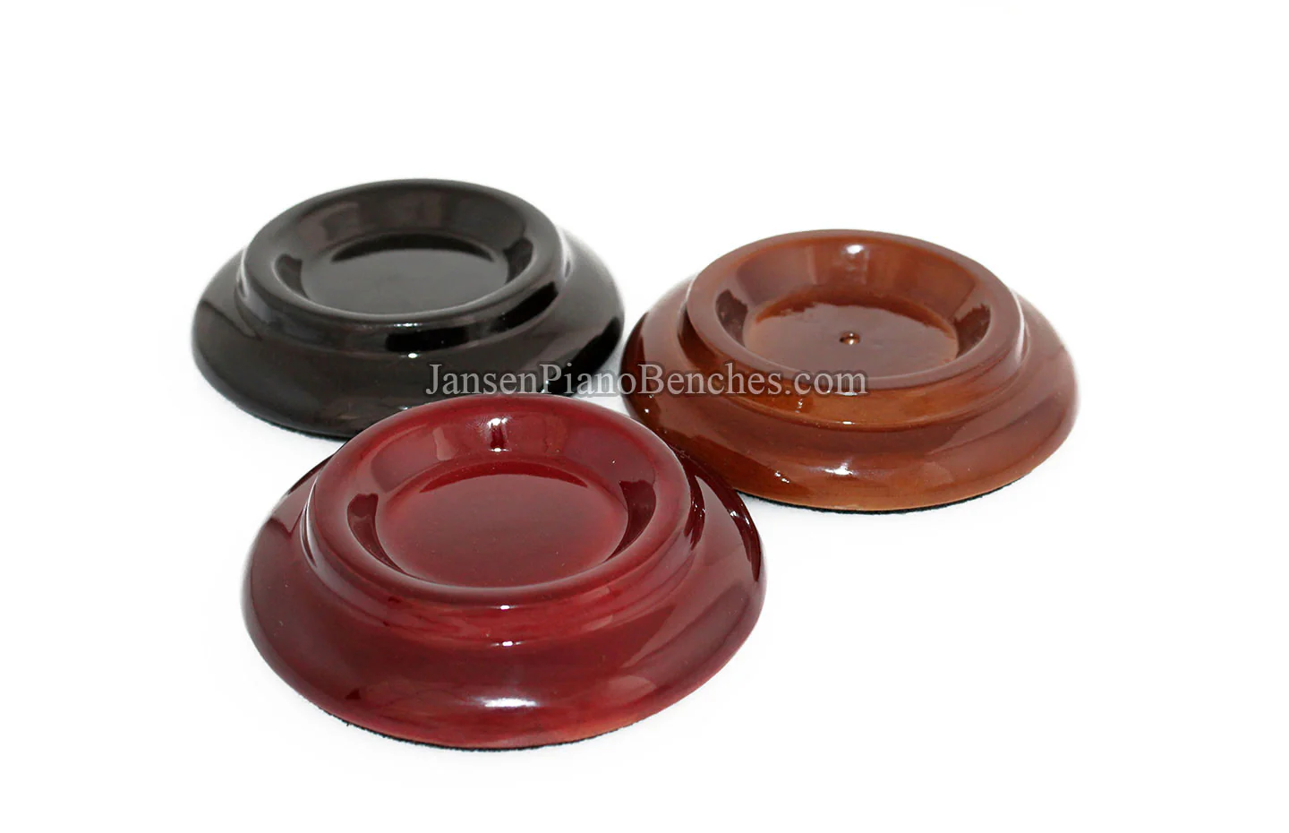 3 1/2" Hardwood Piano Caster Cups - Satin or High Gloss - Image 13