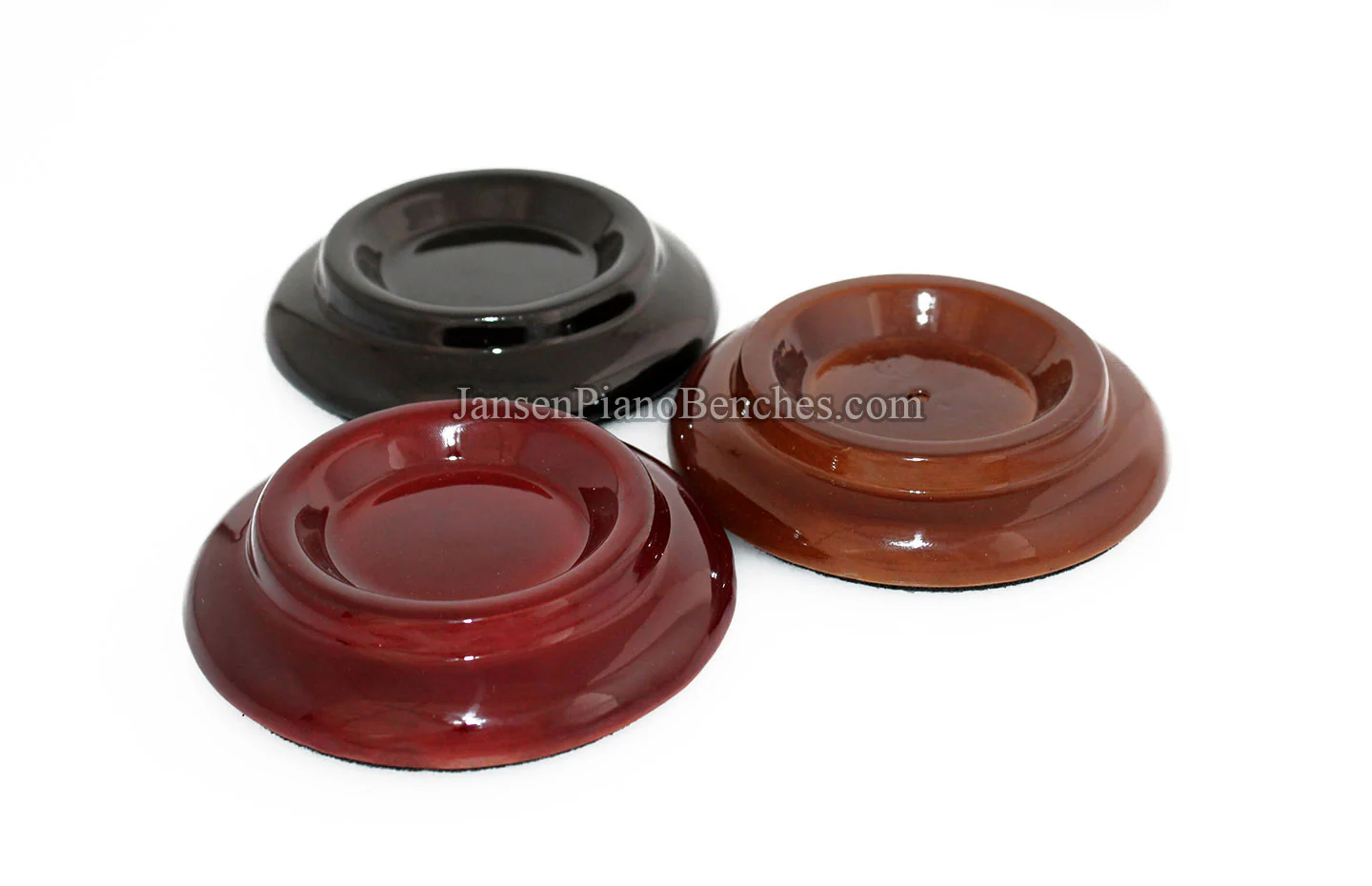 3 1/2" Hardwood Piano Caster Cups - Satin or High Gloss - Image 14