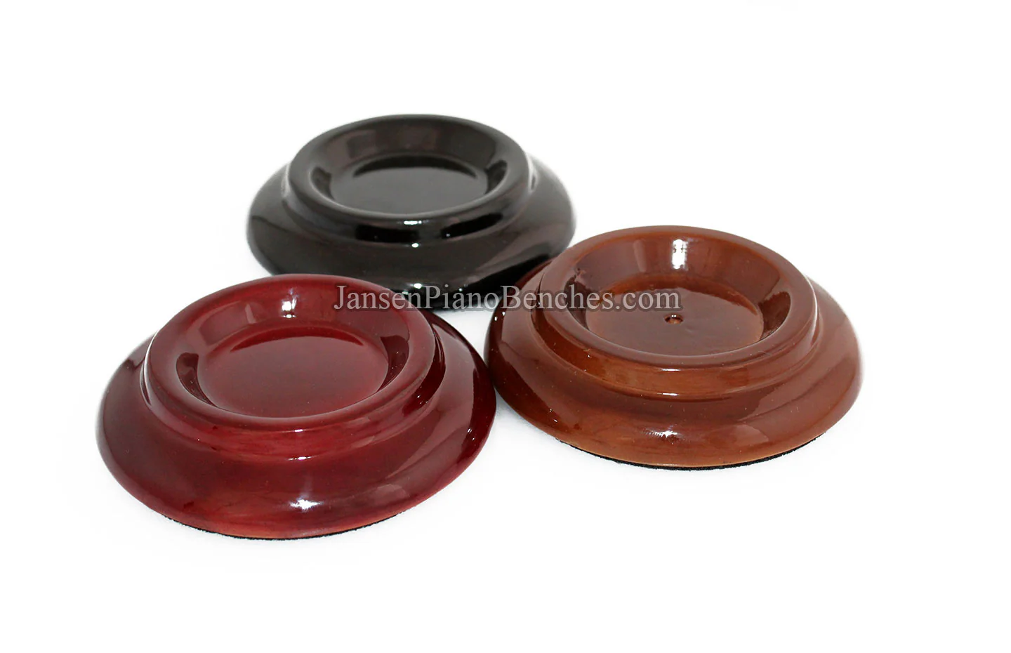3 1/2" Hardwood Piano Caster Cups - Satin or High Gloss - Image 15