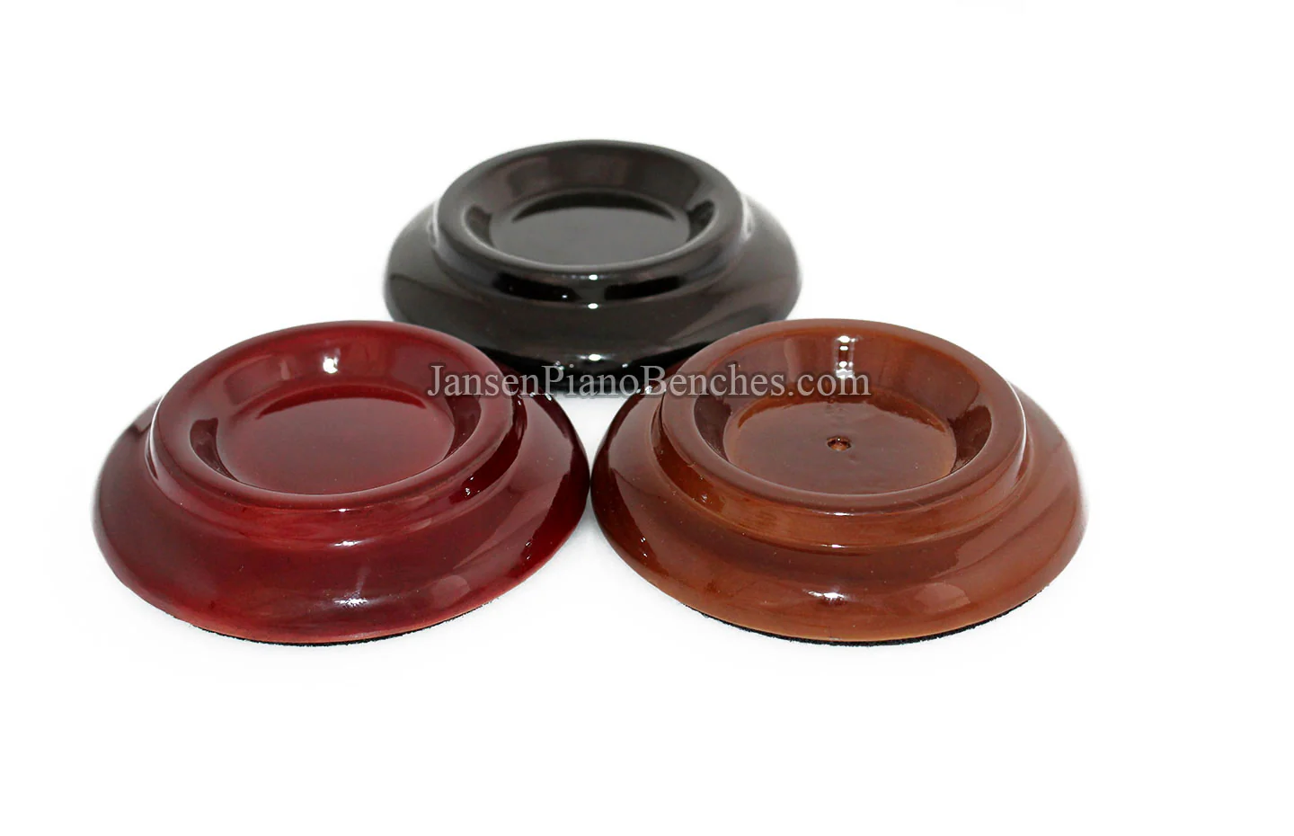 3 1/2" Hardwood Piano Caster Cups - Satin or High Gloss - Image 16