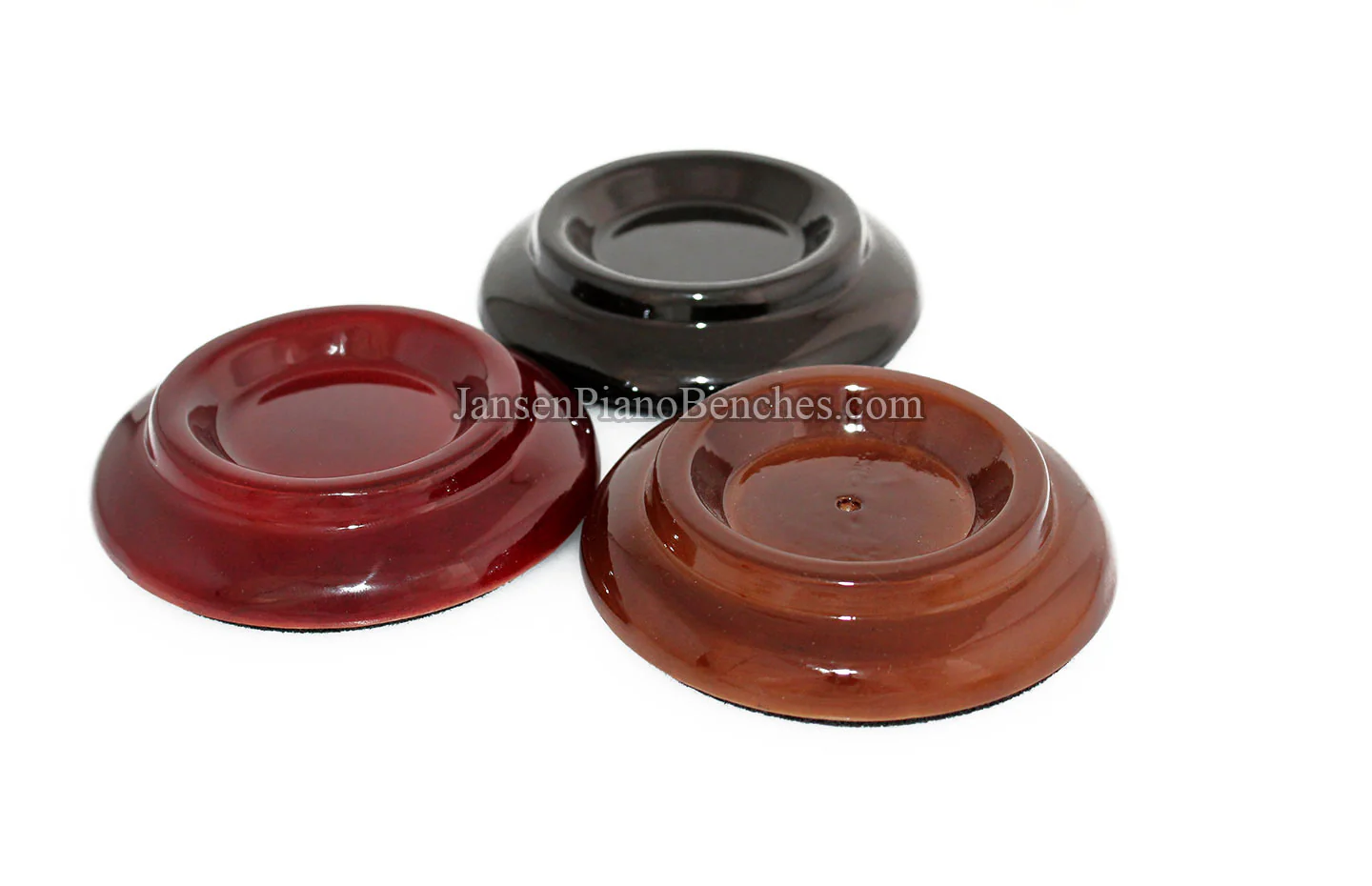 3 1/2" Hardwood Piano Caster Cups - Satin or High Gloss - Image 17