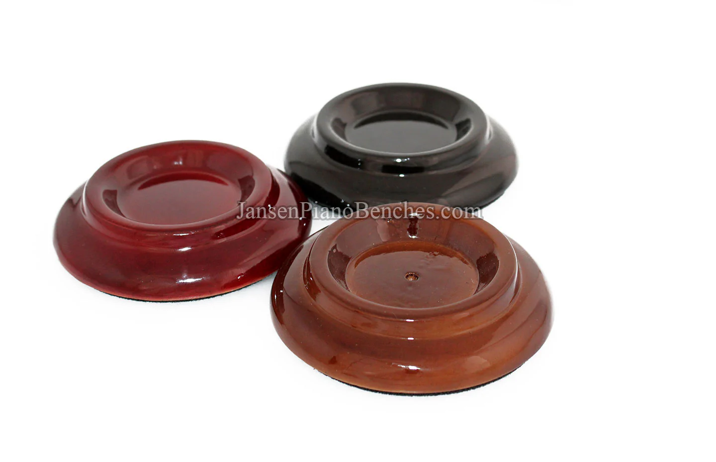 3 1/2" Hardwood Piano Caster Cups - Satin or High Gloss - Image 18