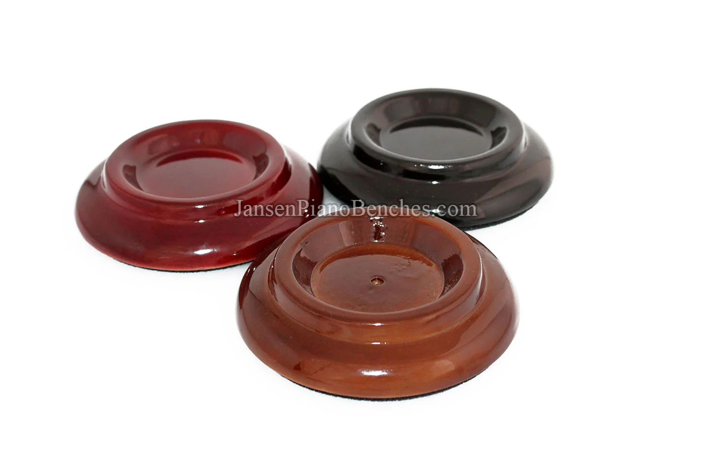 3 1/2" Hardwood Piano Caster Cups - Satin or High Gloss - Image 19