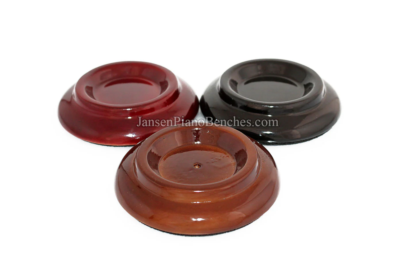 3 1/2" Hardwood Piano Caster Cups - Satin or High Gloss - Image 20