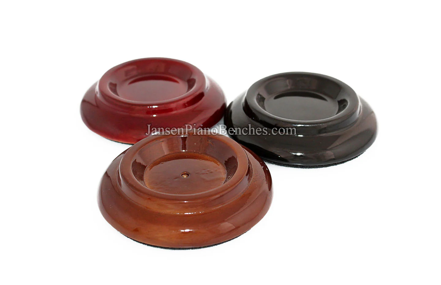 3 1/2" Hardwood Piano Caster Cups - Satin or High Gloss - Image 21