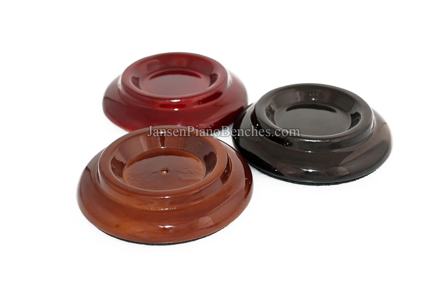 3 1/2" Hardwood Piano Caster Cups - Satin or High Gloss - Image 22