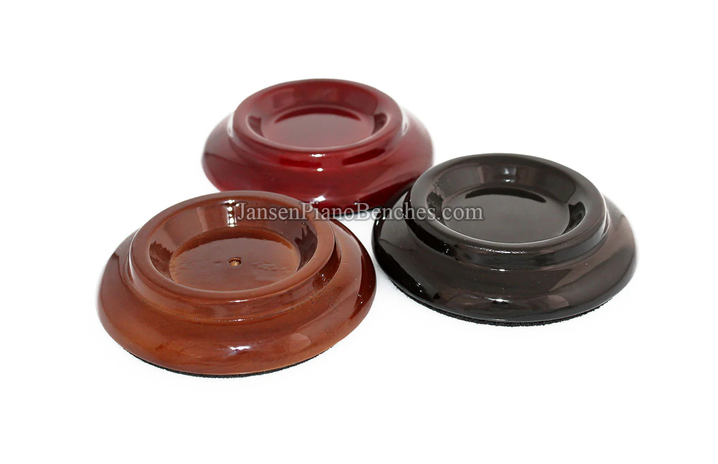 3 1/2" Hardwood Piano Caster Cups - Satin or High Gloss - Image 23
