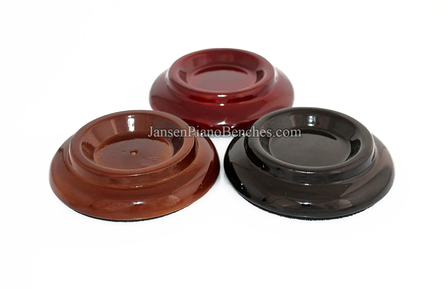 3 1/2" Hardwood Piano Caster Cups - Satin or High Gloss - Image 24