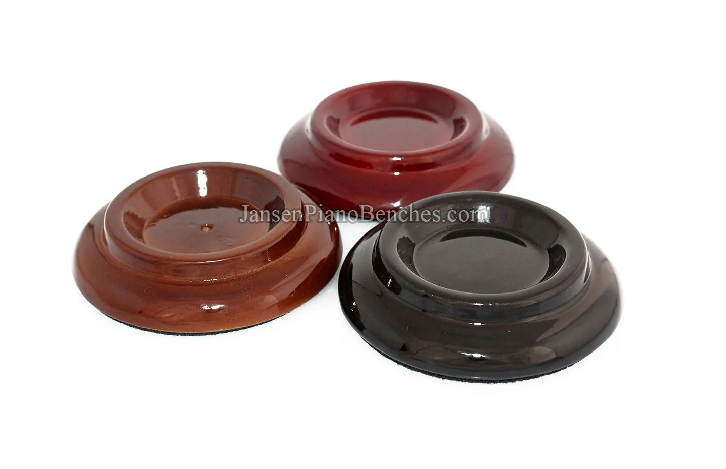 3 1/2" Hardwood Piano Caster Cups - Satin or High Gloss - Image 25