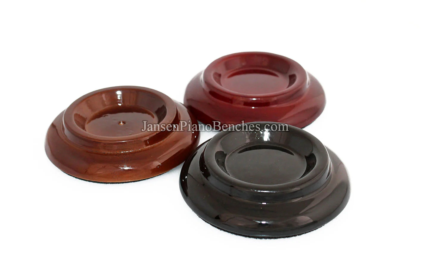 3 1/2" Hardwood Piano Caster Cups - Satin or High Gloss - Image 26