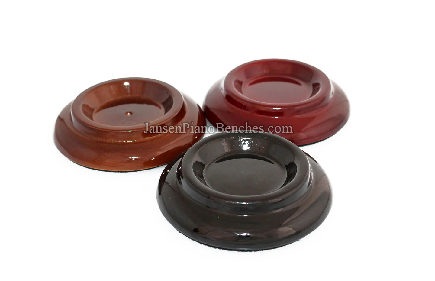 3 1/2" Hardwood Piano Caster Cups - Satin or High Gloss - Image 27