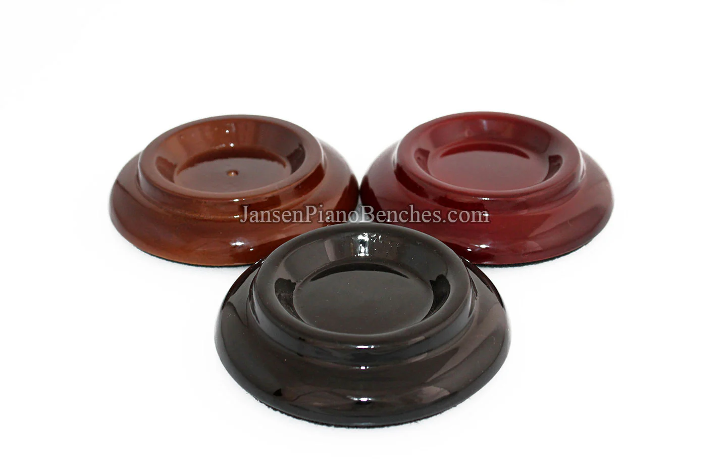 3 1/2" Hardwood Piano Caster Cups - Satin or High Gloss - Image 28