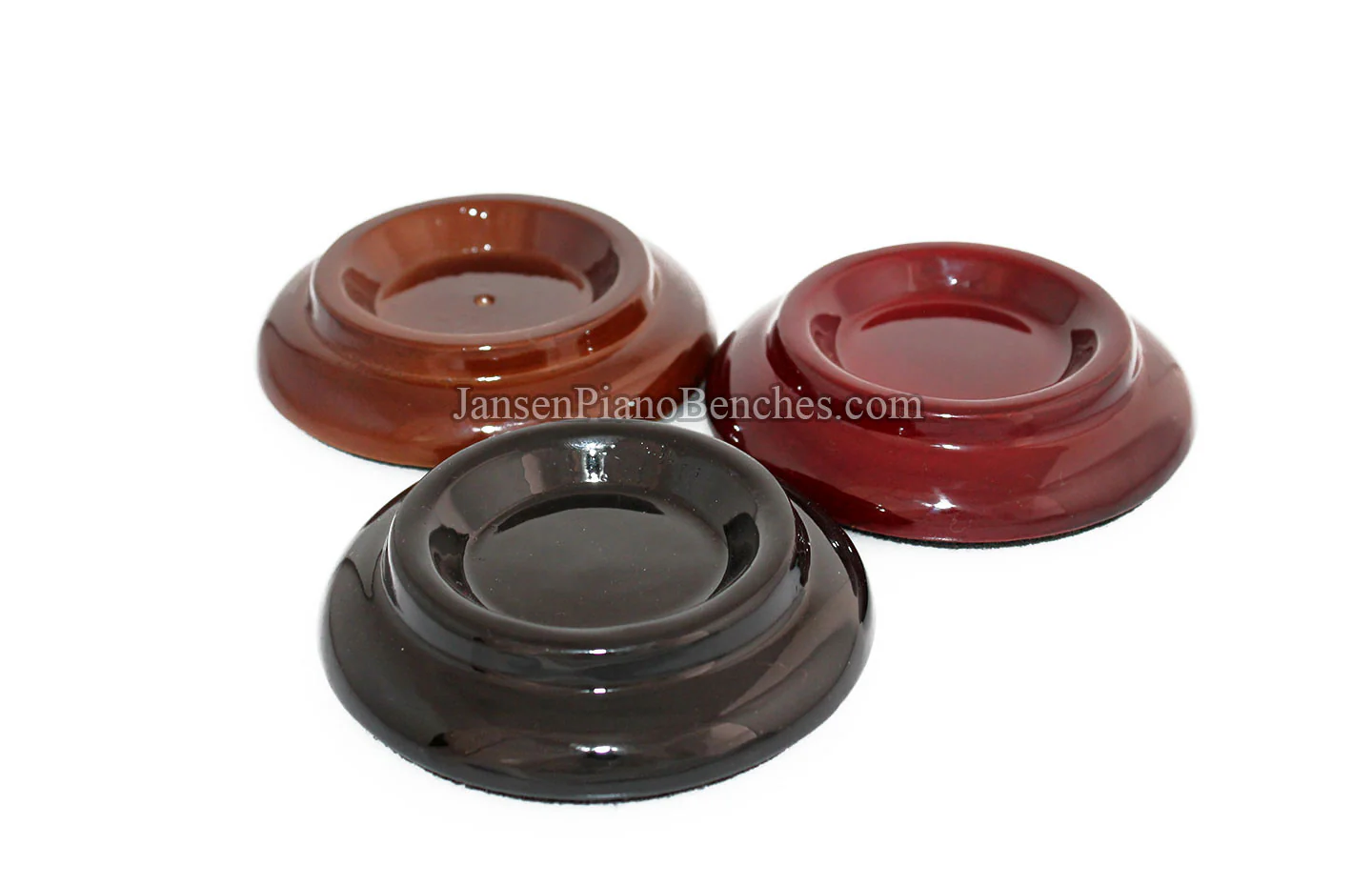 3 1/2" Hardwood Piano Caster Cups - Satin or High Gloss - Image 29