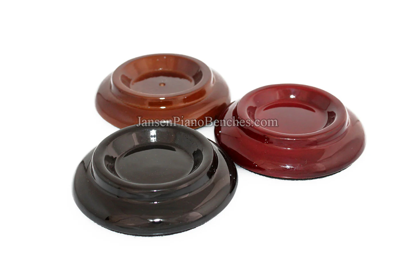 3 1/2" Hardwood Piano Caster Cups - Satin or High Gloss - Image 30