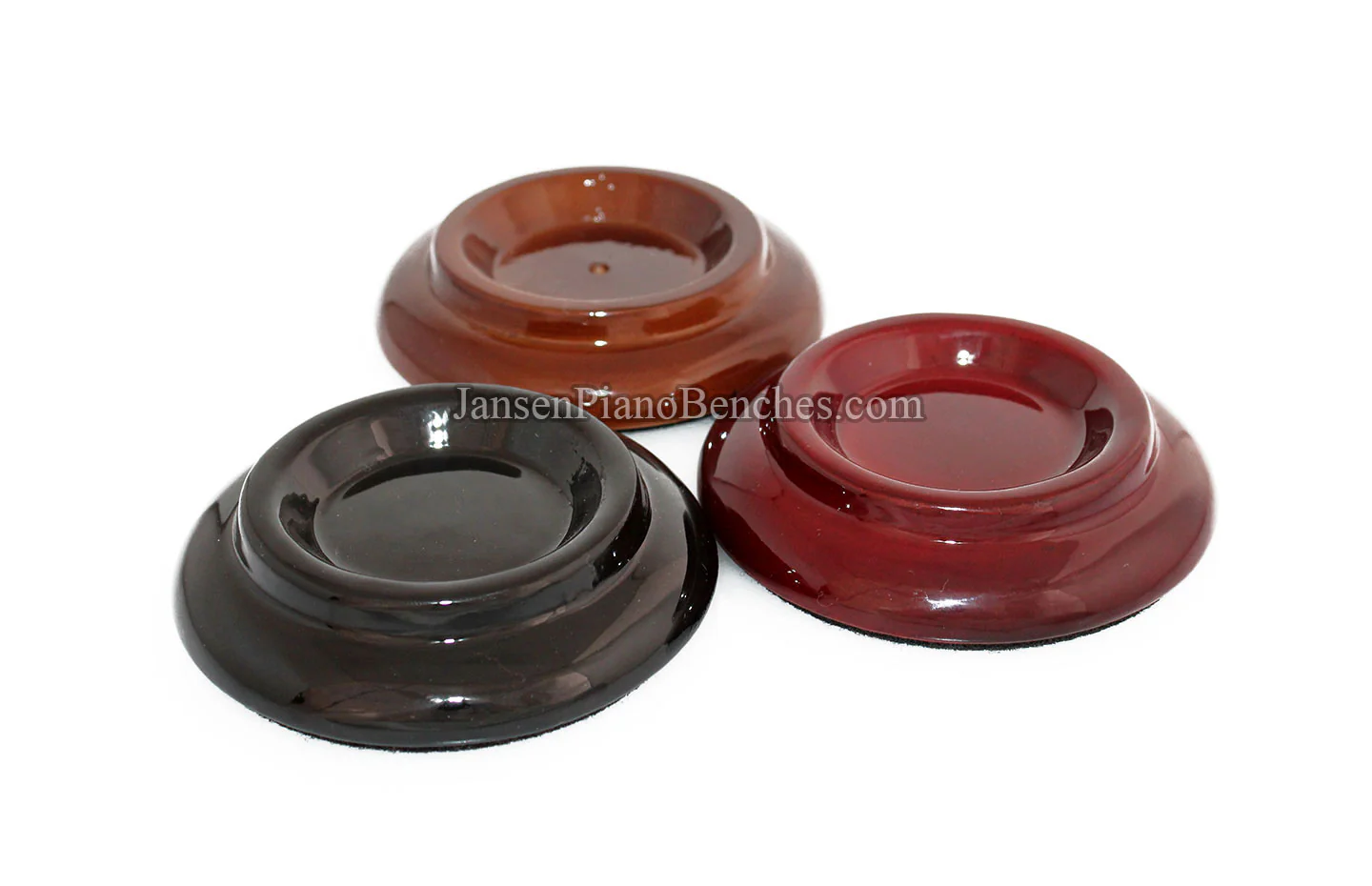 3 1/2" Hardwood Piano Caster Cups - Satin or High Gloss - Image 31
