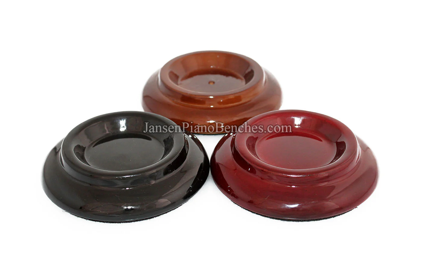 3 1/2" Hardwood Piano Caster Cups - Satin or High Gloss - Image 8
