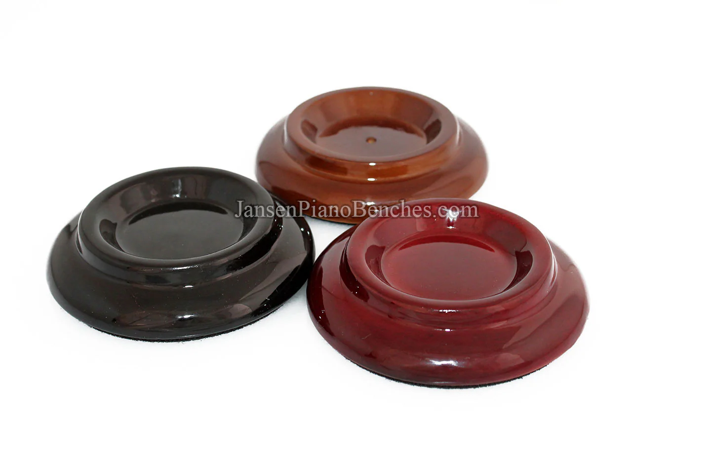 3 1/2" Hardwood Piano Caster Cups - Satin or High Gloss - Image 9