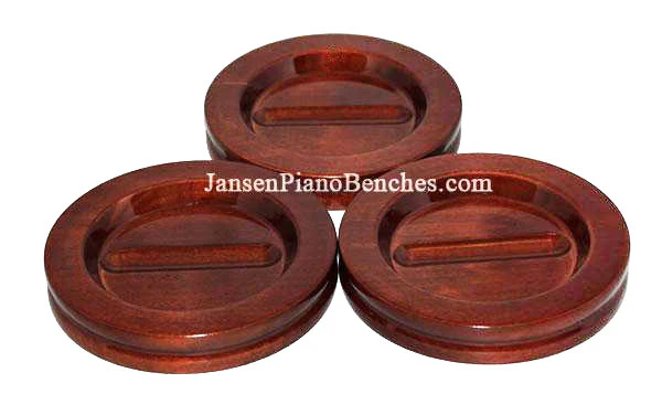 5 1/2" Jansen High Polish Grand Piano Caster Cups - Image 4