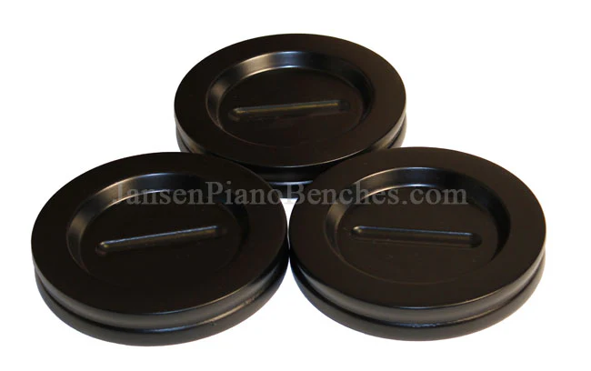 5 1/2" Jansen Satin Grand Piano Caster Cups - Image 12
