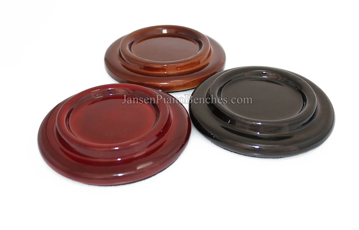 5" Hardwood Piano Caster Cups - Satin or High Gloss - Image 15