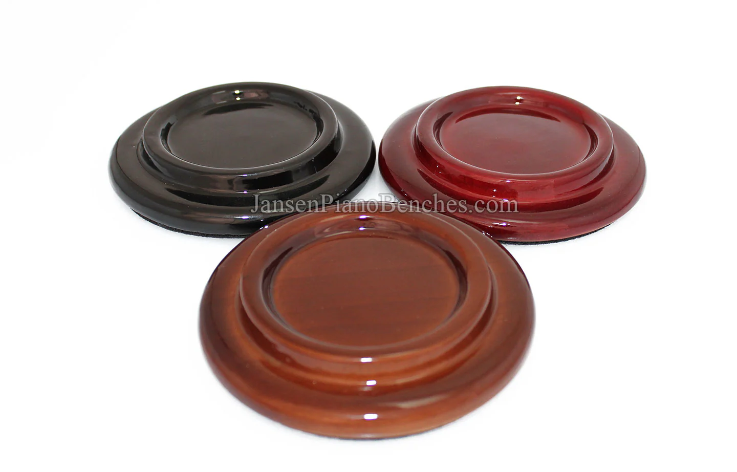 5" Hardwood Piano Caster Cups - Satin or High Gloss - Image 28