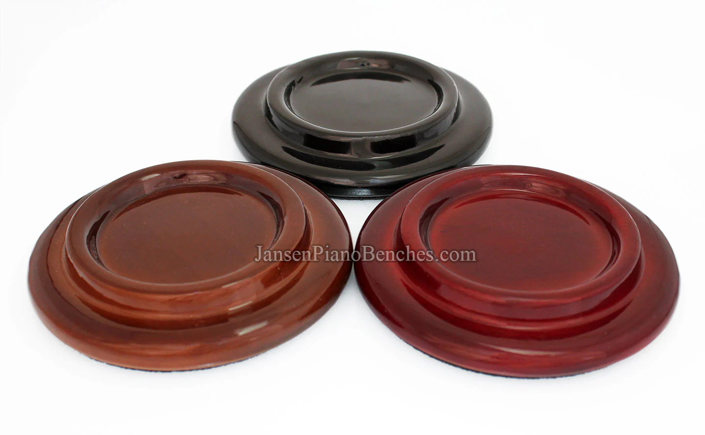 5" Hardwood Piano Caster Cups - Satin or High Gloss - Image 3