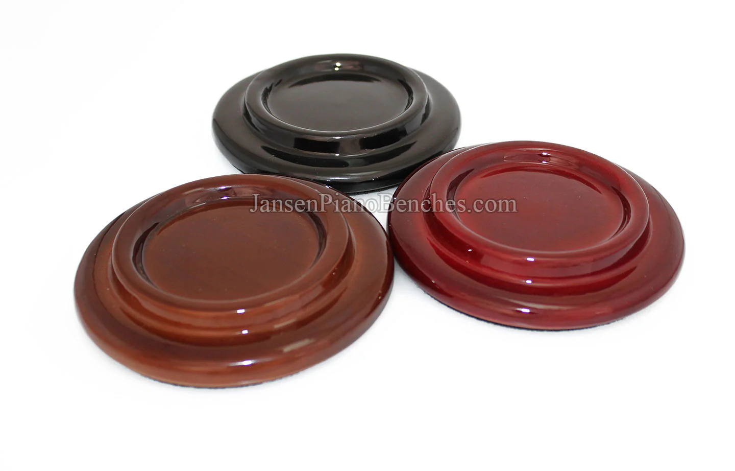 5" Hardwood Piano Caster Cups - Satin or High Gloss - Image 31