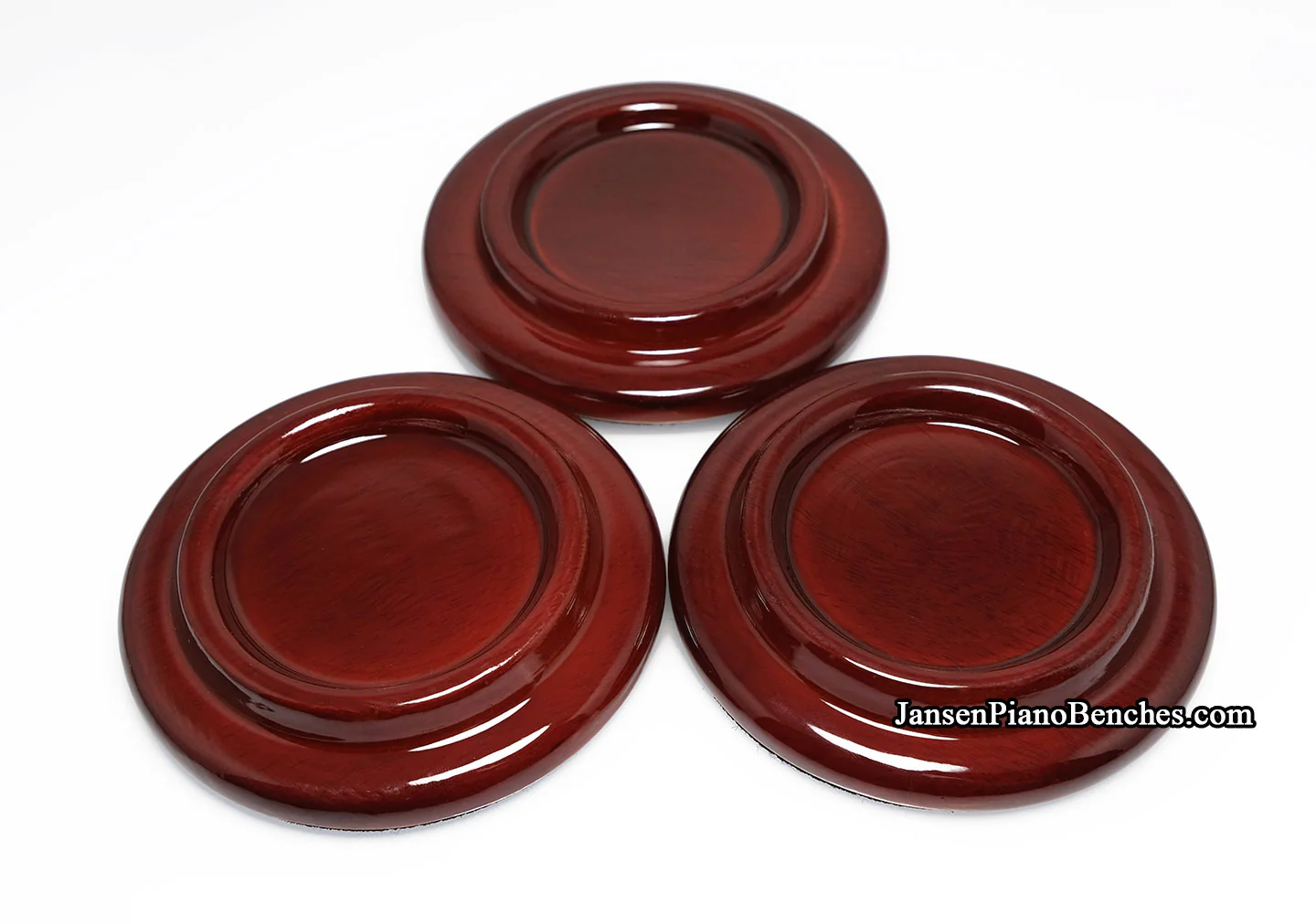 5" Hardwood Piano Caster Cups - Satin or High Gloss - Image 7