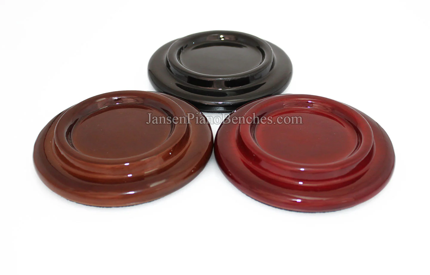 5" Hardwood Piano Caster Cups - Satin or High Gloss - Image 8