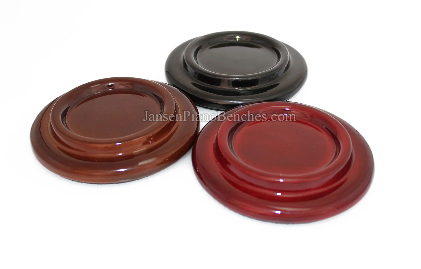 5" Hardwood Piano Caster Cups - Satin or High Gloss - Image 9