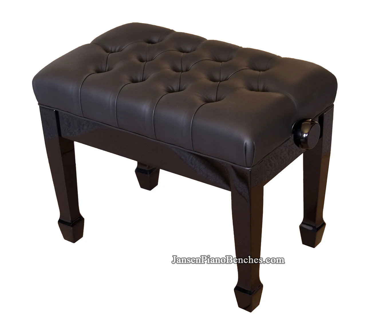 Adjustable Piano Bench Black High Polish Open Box