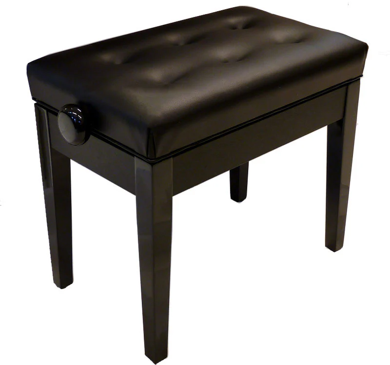 Adjustable Piano Bench High Polish Black