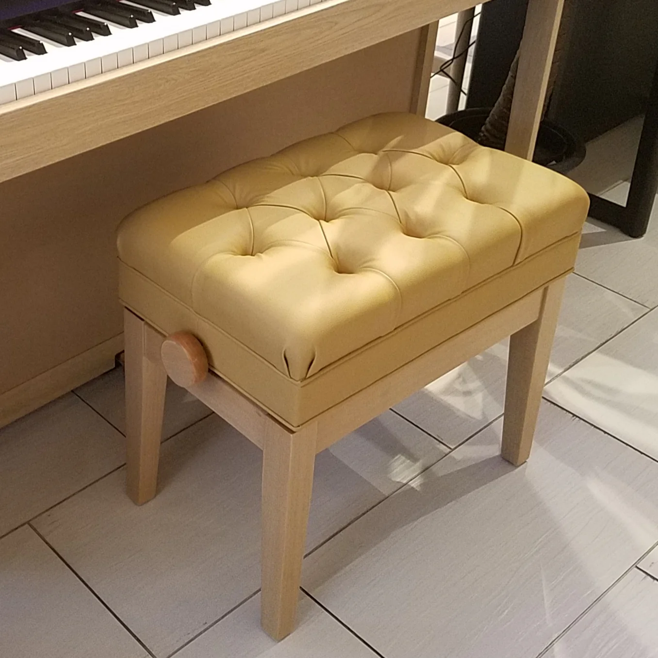 Adjustable Piano Bench with Music Storage Compartment - Image 5