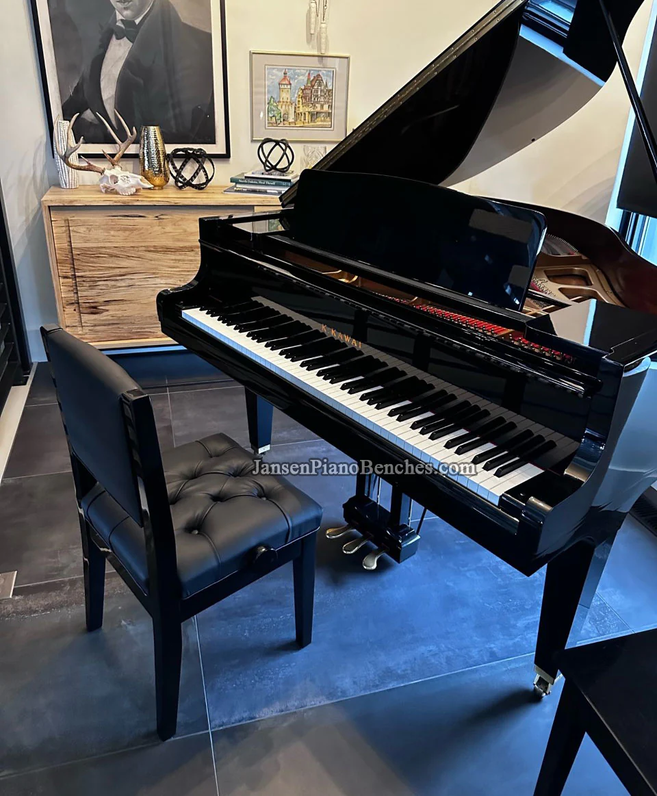 Adjustable Piano Chair with Diamond Tufted Padding - Image 10