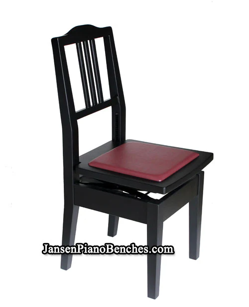 Adjustable Piano Chair - Wood Back - Image 6