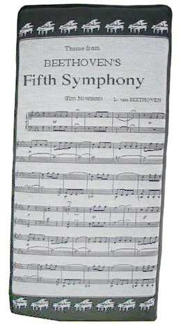 Beethoven's 5th Piano Bench Cushion