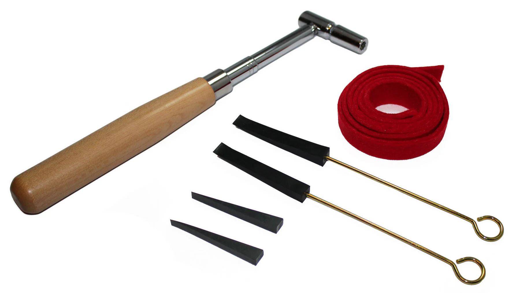 Beginner Piano Tuning Kit – Star Tip Hammer, Mutes & Temperament Strip - Image 3