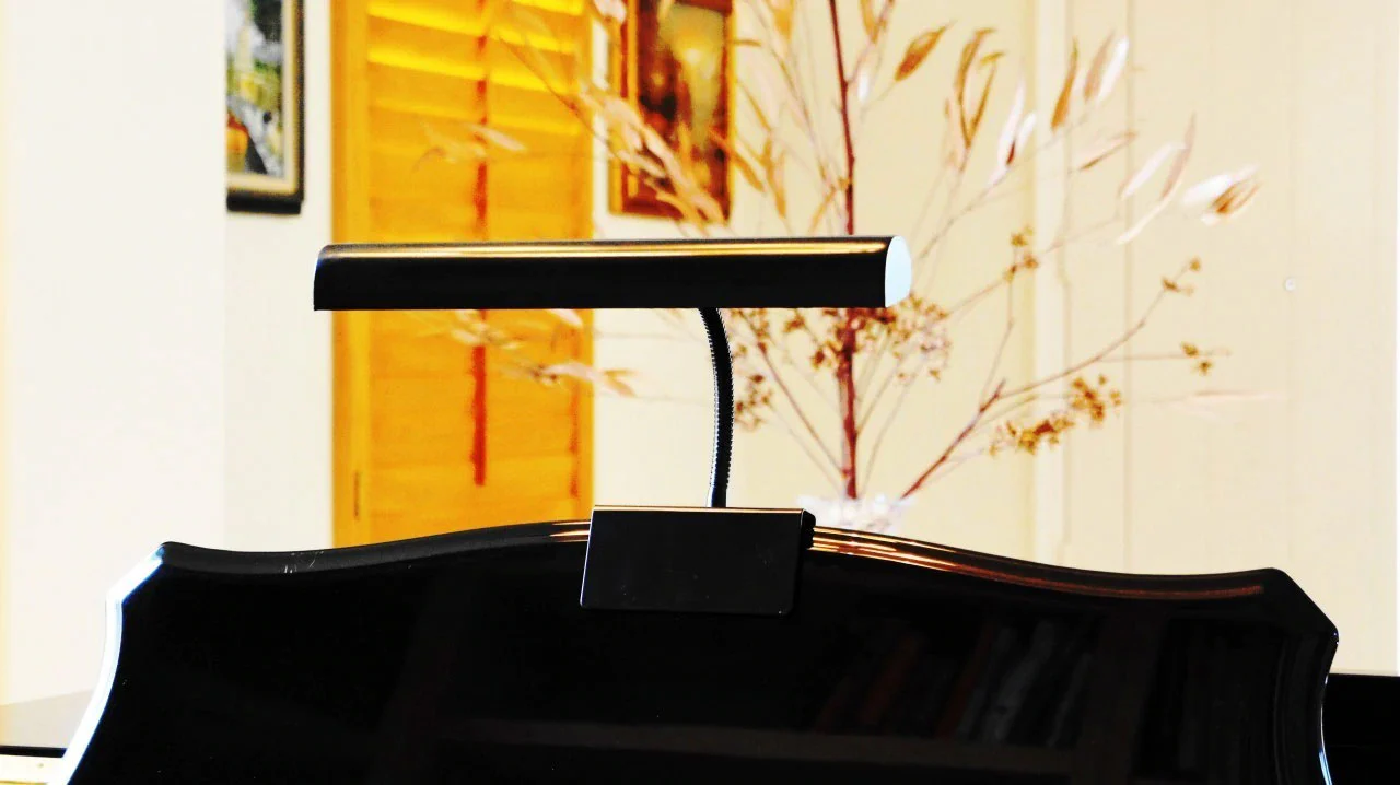 Cocoweb Black Gooseneck LED Grand Piano Lamp 14" Shade GPLED14-7D - Image 2
