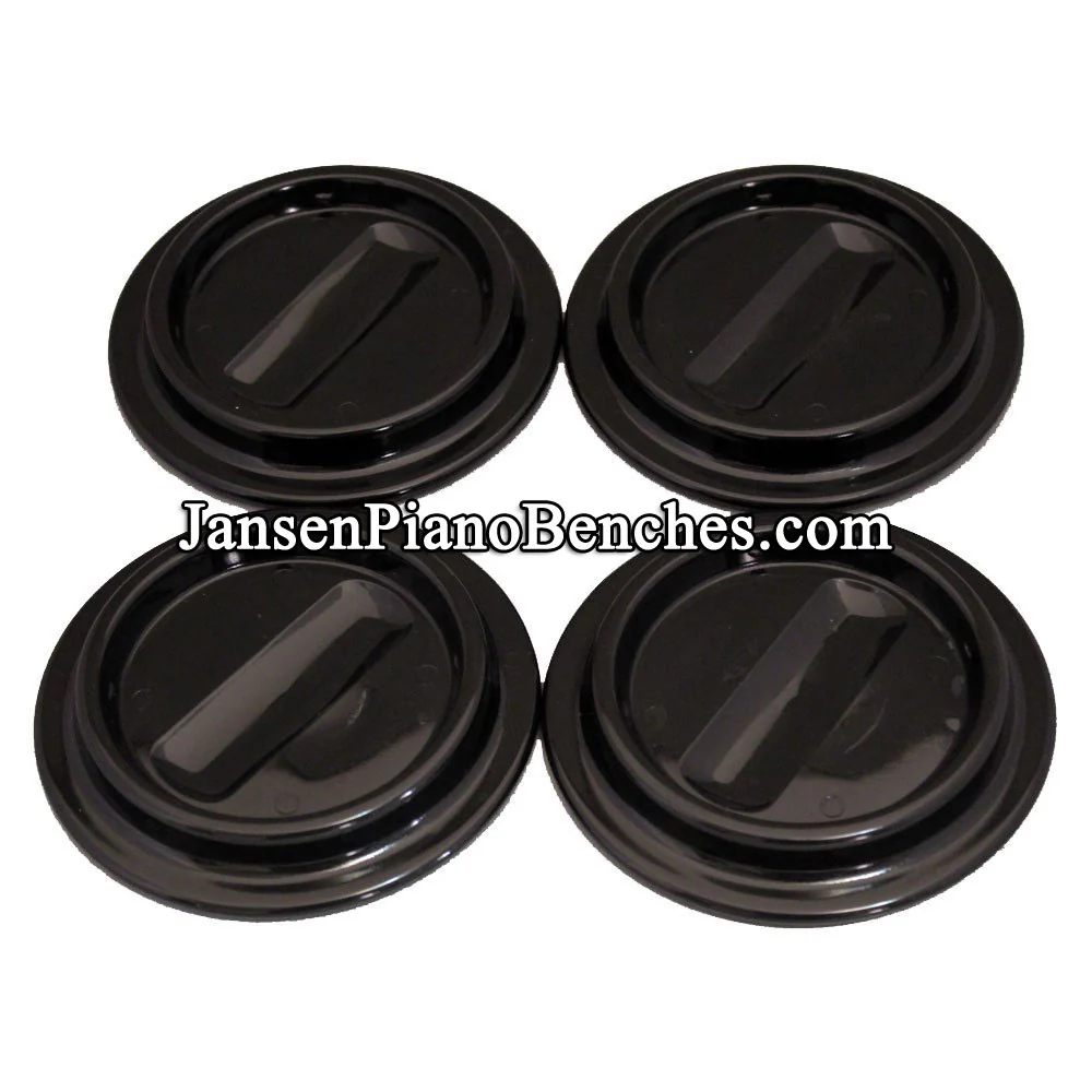Black Lucite Piano Caster Cups 4-1/2" - Image 4