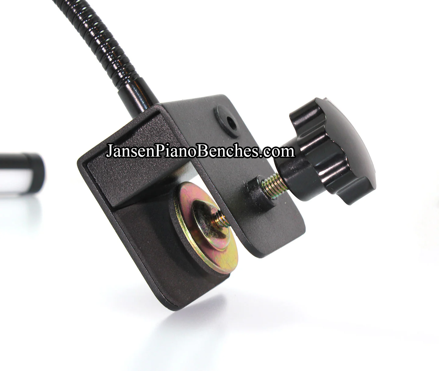 Black Piano Lamp LED Adjustable Gooseneck 12" Shade - Image 3