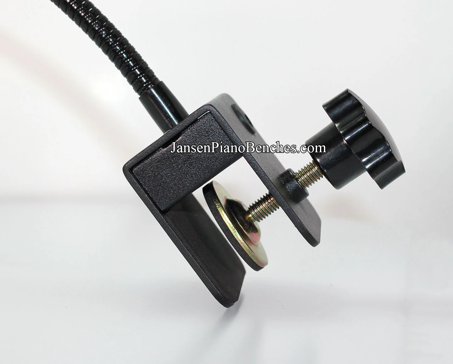 Black Piano Lamp LED Adjustable Gooseneck 12" Shade - Image 5